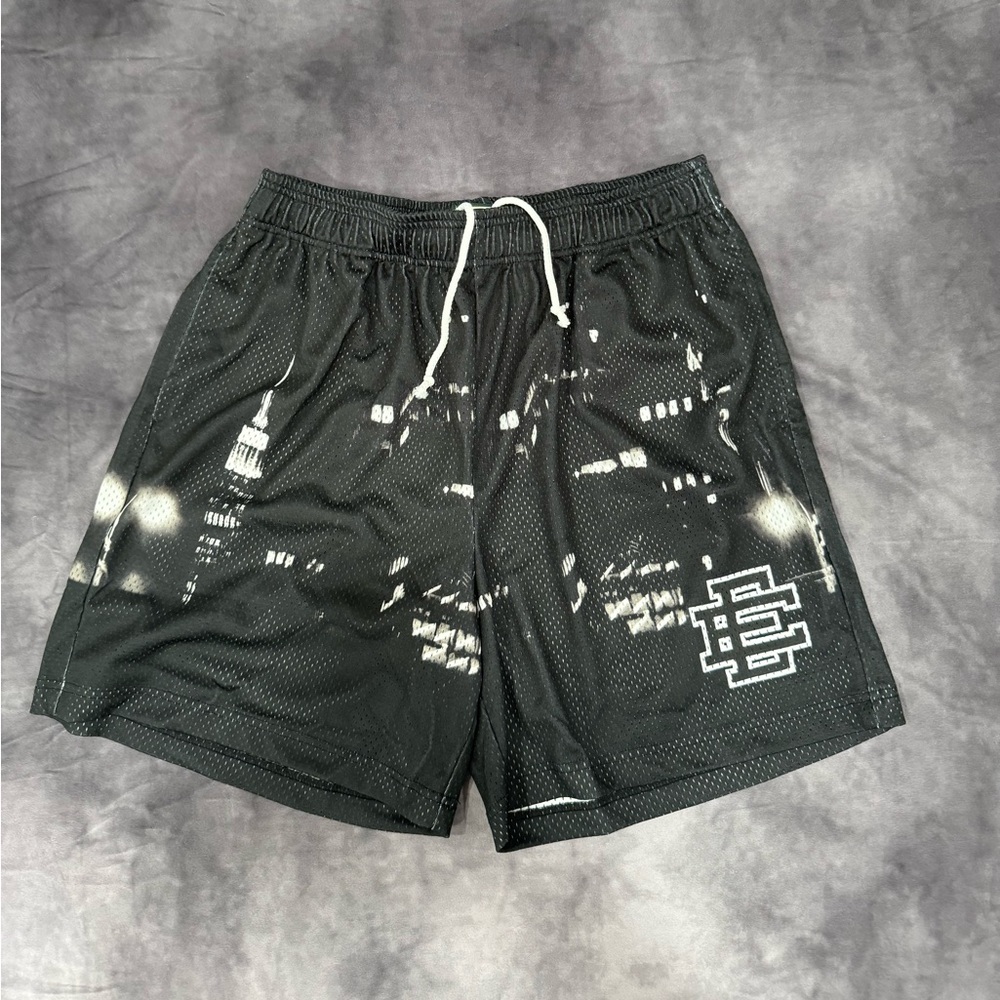 Authentic Eric Emmanuel Black City Skyline Shorts